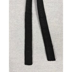 Vintage 50s DuPont Dacron Knit Skinny Tie Black Square End Mid Century Retro 2"